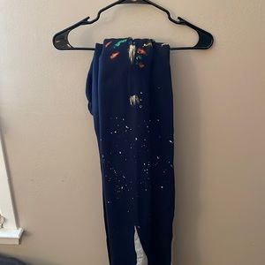 Men’s contrast bootcut sweatpants, navy/black/grey